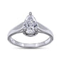 1.02 Cttw Pear Shape Lab Grown Diamond Solitaire Ring In 14K Solid Gold Jewelry