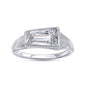 1.32 Cttw Tapered Shape Lab Grown Diamond Eternity Engagement Ring In 14K Solid Gold Jewelry