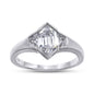 1.22 Cttw Kite Shape Lab Grown Diamond 3-Stone Engagement Ring In 14K Solid Gold Jewelry