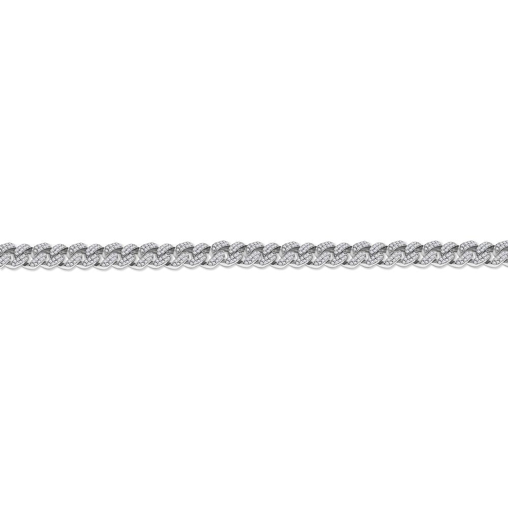 7.58 Cttw Round Shape Lab Grown Diamond 9MM Width Double Row Cuban Chain Necklace In 14K Solid Gold Jewelry, 14 Long With 4" Extender"