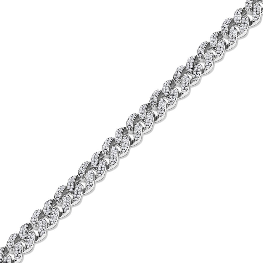 9.72 Cttw Round Shape Lab Grown Diamond 9MM Width Double Row Cuban Chain Necklace In 14K Solid Gold Jewelry, 18 Long With 4" Extender"