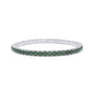 4.97 Cttw Green Lab Grown Diamond 3MM Width Stretchable Tennis Bracelet In 14K Solid Gold Jewelry, Size Small