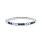 11.85 Cttw Blue And White Lab Grown Diamond 4MM Width Stretchable Tennis Bracelet In 14K Solid Gold Jewelry, Size Large