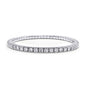 6.18 Cttw Lab Grown Diamond 3.2MM Width Stretchable Tennis Bracelet In 14K Solid Gold Jewelry, Size Medium