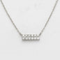 14KW 0.30CTW DIAMOND 2-ROW BAR NECKLACE