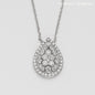 14KW 0.45CTW DIAMOND NECKLACE - TEAR DROP