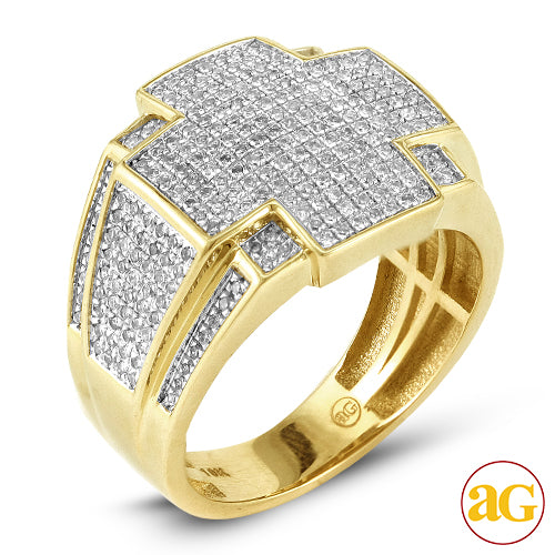 10KY 1.15CTW DIAMOND MENS RING