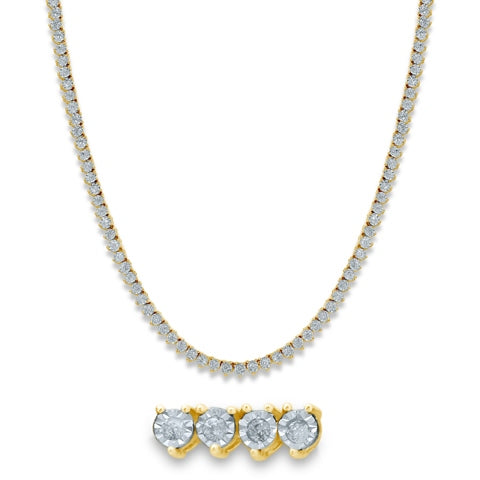 10KT 2.01-2.20CT D-NECKLACE "24 INCH"