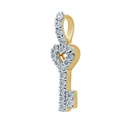 10KT 0.14-0.17CT D- CHARM "KEY"