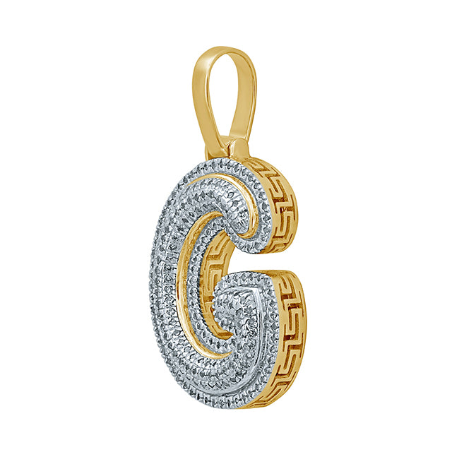 10K 0.30-0.43CT D-BUBBLE LETTER " G "