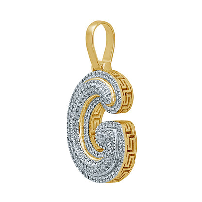 10K 0.30-0.43CT D-BUBBLE LETTER " G "