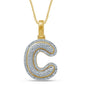 10K 0.28-0.37CT D-BUBBLE LETTER " C "