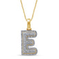 10K 0.28-0.39CT D-BUBBLE LETTER " E "