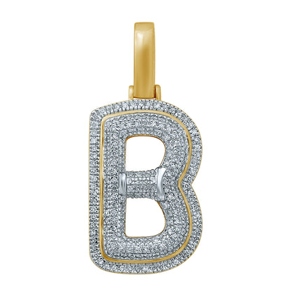 10K 0.27-0.40CT D-BUBBLE LETTER " B "