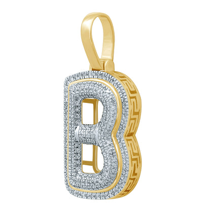 10K 0.27-0.40CT D-BUBBLE LETTER " B "