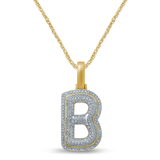 10K 0.27-0.40CT D-BUBBLE LETTER " B "