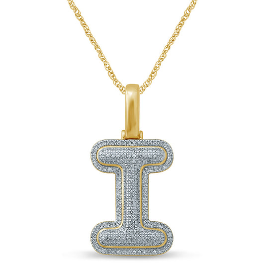 10K 0.27-0.44CT D-BUBBLE LETTER " I  "