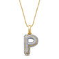 10K 0.24-0.33CT D-BUBBLE LETTER " P "