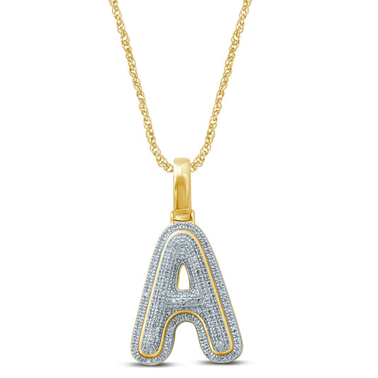 10K 0.27-0.35CT D-BUBBLE LETTER "A"