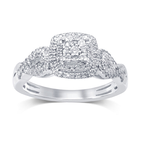 10KT 0.31-0.37CT D-LADIES RING