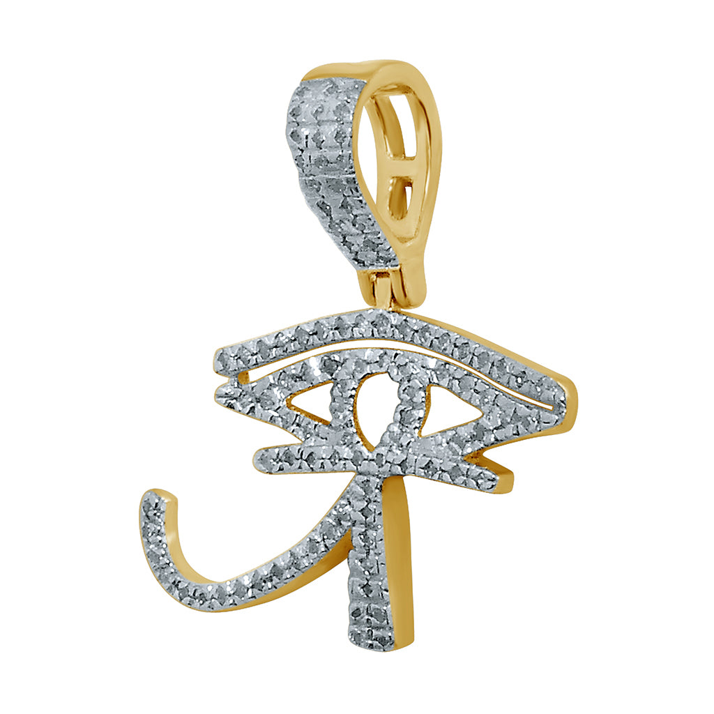 10K 0.21-0.25CT D-EVIL EYE & ANKH