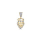 10KT 0.19-0.23CT D-CHARM 'LION HEAD"