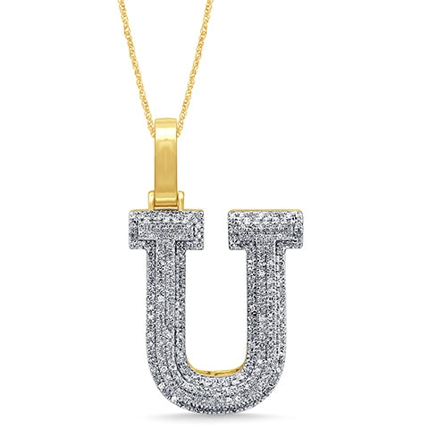 10K 0.32-0.35CT D-MICROPAVE INITIAL " U"