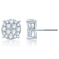 10KT 1.47-1.55 CT D-EARRINGS "SUPER FLOWER "