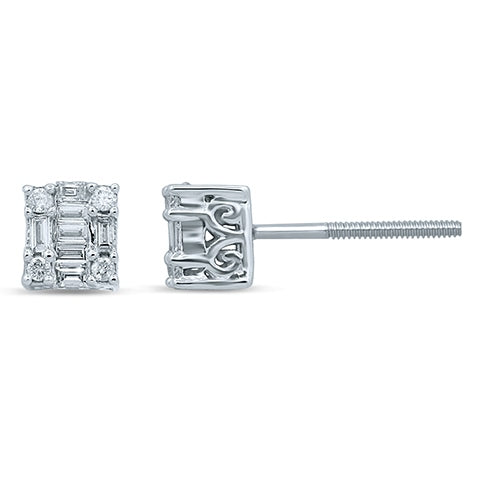 10K 0.23- 0.25CT D-BAGUETTE EARRINGS