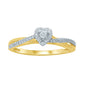 10K 0.21-0.22CT D-LADIES RING "HEART"