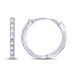 10KT 0.10-0.12CT D-EARRINGS "HUGGIE HOOPS"