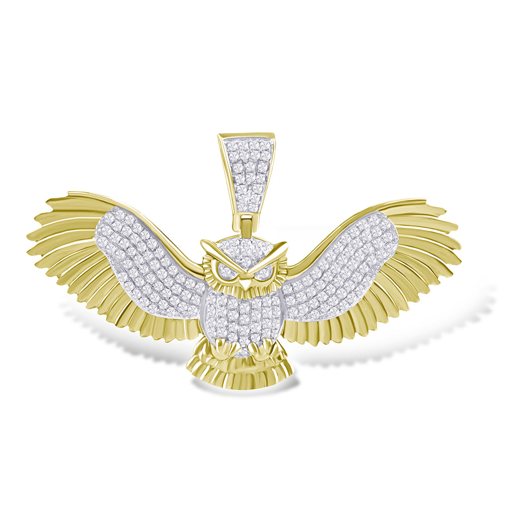 10K 1.00-1.03CT D-OWL CHARM