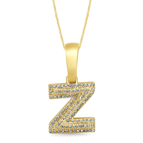 10KT 0.15CT D-MICROPAVE INITIAL "Z"