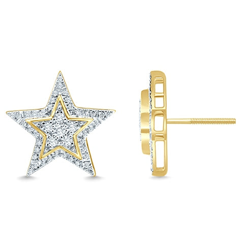 10K 0.40- 0.42CT D-EARRINGS "STAR"