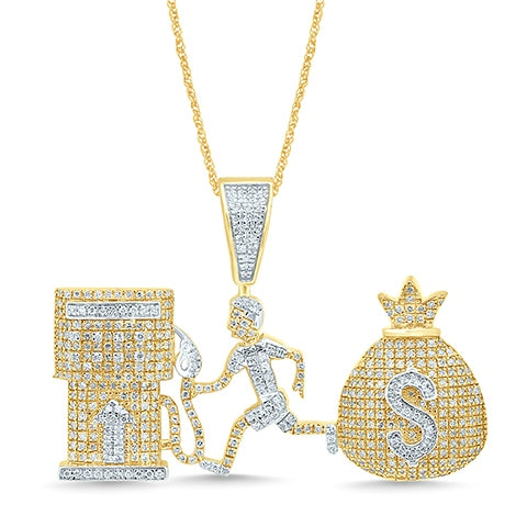 SPL PRICE 10KT 1.13CT D-CHARM "MONEY BAG"