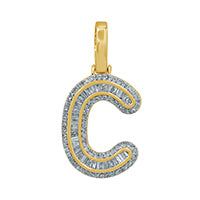 10KT 0.41- 0.47CT D-BAGUETTE  INITIAL " C "