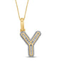 10KT 0.33- 0.38CT D-BAGUETTE INITIAL " Y "