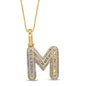 10KT 0.63- 0.70CT D-BAGUETTE INITIAL " M "