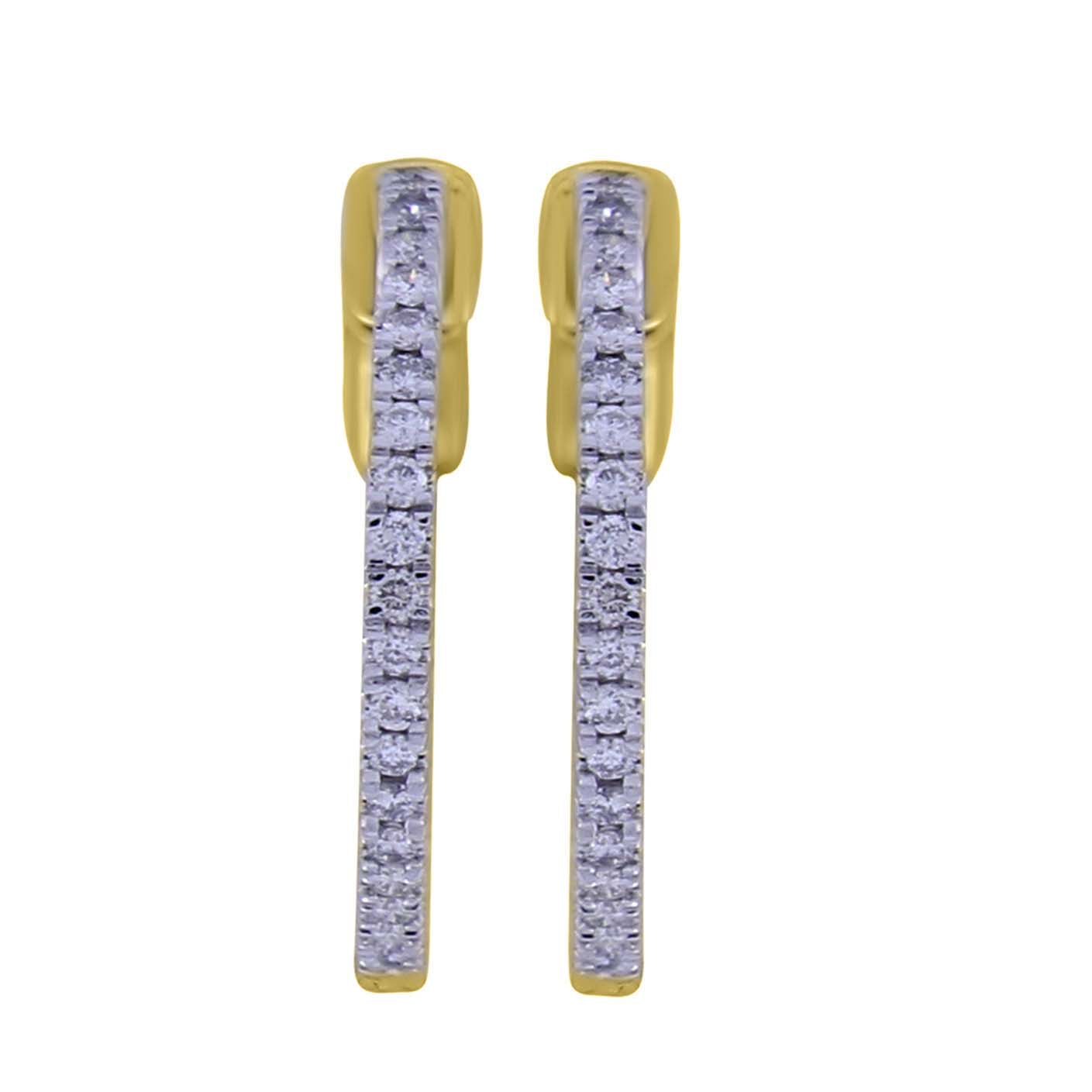 14K 0.46-0.52CT D- EARRINGS HOOPS