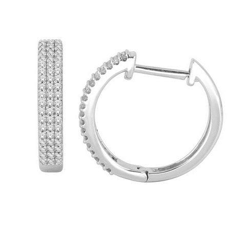 10K 0.25CT D-EARRING-HOOPS