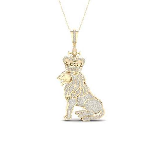 10K 3.25CT D-LION CHARM