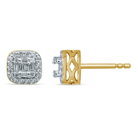 10K 0.24-0.27CT D-BAGUETTE EARRINGS