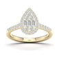 SPL PRICE 14KT 0.50CT D-LADIES RING BAGUETTES