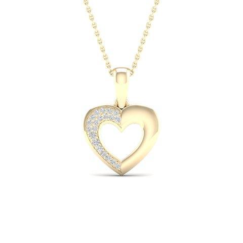 10K 0.06CT D-HEART CHARMS