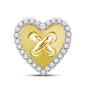 10K 0.10CT D-"HEART CHARM"