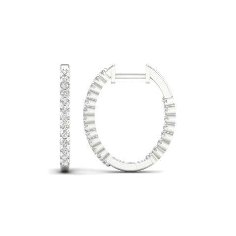 14K 0.50CT D-EARRINGS "HOOPS"