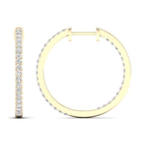 SPL PRICE 14KT 1.00CT D-EARRINGS "HOOPS"