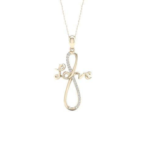 10K 0.05CT D-LADIES CHARMS "LOVE"