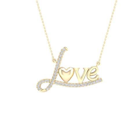 10K 0.10CT D-LADIES CHARMS " LOVE "