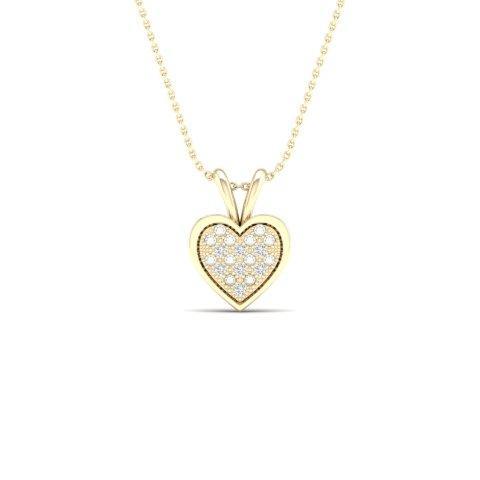 10K 0.02CT D-HEART CHARM